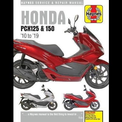 Manual de serviço Haynes para Honda PCX125 & 150 com imagens da motorizada