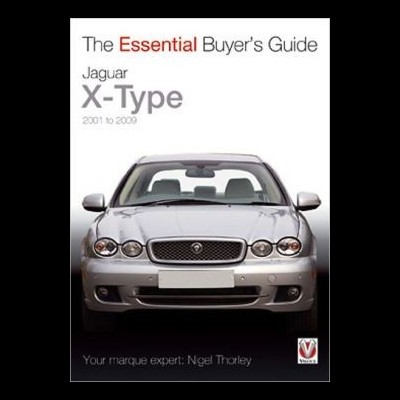Capa de livro com Jaguar X-Type cinza e texto do título