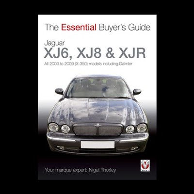 Capa de livro com carro cinzento Jaguar e texto informativo