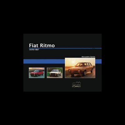 Capa de livro com fotos do carro Fiat Ritmo e texto em italiano
