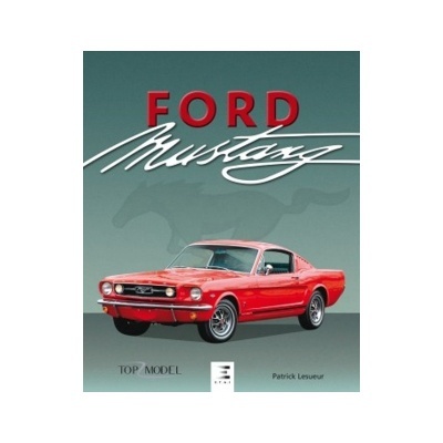 Capa de livro com um carro Ford Mustang vermelho e texto 'FORD Mustang'