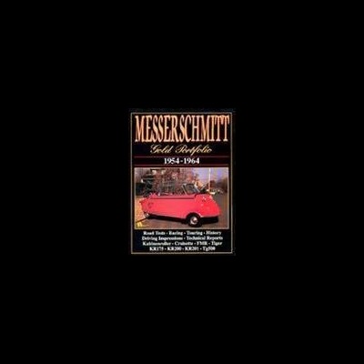 Livro Messerschmitt Gold Portfolio 1954-1964 com foto de carro vermelho clássico