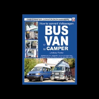 Capa do livro sobre conversão de carrinhas Volkswagen em autocaravanas