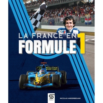 Capa do livro sobre Fórmula 1 com carro e piloto