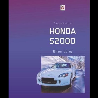 Capa de livro roxa com carro Honda S2000 branco na neve e texto