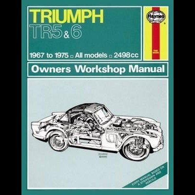Capa de manual técnico para automóvel Triumph TR5 & 6, 1967-1975