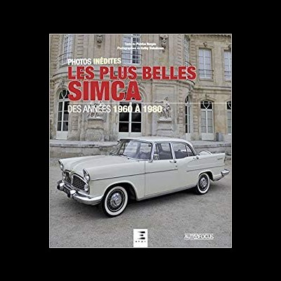 Revista com carro clássico cinza e texto em francês