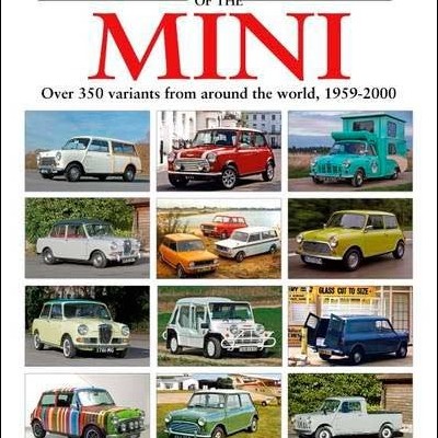 Capa do catálogo com várias fotos de carros Mini coloridos
