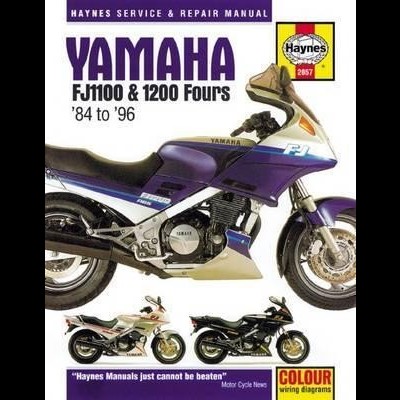 Capa manual Haynes Yamaha FJ100 e 1200 Fours com imagem de mota