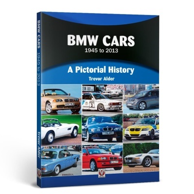Livro BMW CARS 1945 to 2013 A Pictorial History com várias fotos de carros BMW
