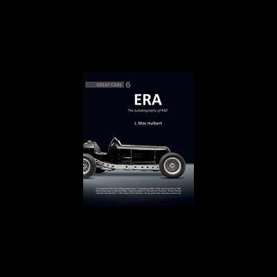 Capa de livro com carro vintage preto e texto sobre fundo preto