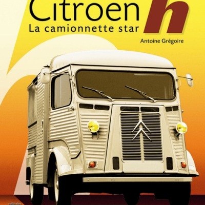 Ilustração de carrinha Citroën em fundo amarelo e laranja com texto promocional.