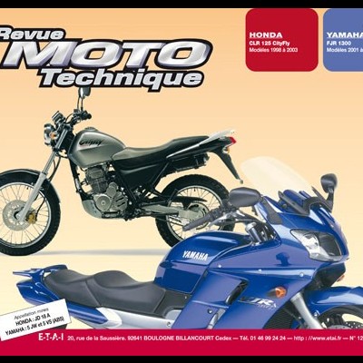Capa de revista técnica de motos Honda e Yamaha com imagens das motos em fundo creme