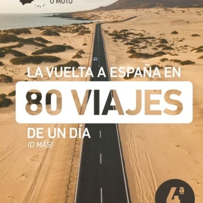 Capa de livro com estrada reta atravessando deserto e texto em espanhol