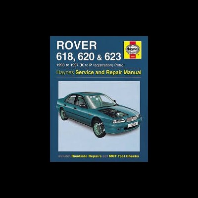 Capa do manual Haynes para Rover 618, 620 & 623 com imagem de carro verde