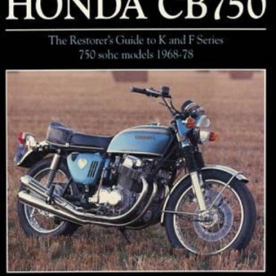 Capa de livro Original Honda CB750 com mota azul e preta