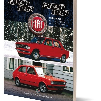Capa de livro com carros Fiat 128 e Fiat 127 vermelhos em fundo natural e urbano