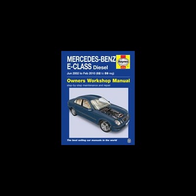 Capa de livro técnico azul com carro Mercedes-Benz cinzento e texto em branco e amarelo