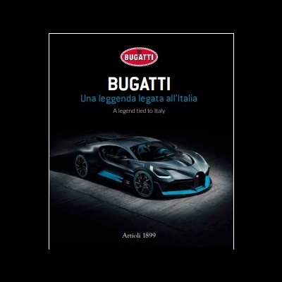 Livro BUGATTI com carro preto e azul na capa