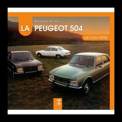 Capa de livro com três carros Peugeot 504 em campo aberto