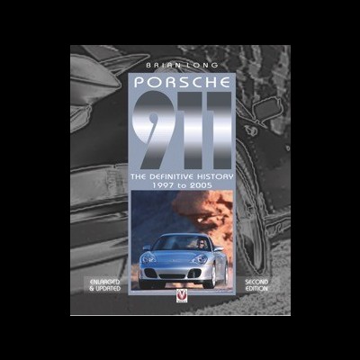 Capa de livro sobre a história do Porsche 911 com imagem de carro prateado