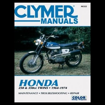 Capa do manual Clymer para motos Honda 250 e 350cc Twins de 1964-1974