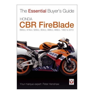 Capa de guia com mota Honda CBR FireBlade laranja, branca, azul, e vermelho