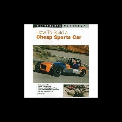Livro sobre construção de carro desportivo barato com imagem de carro desportivo aberto laranja e cinza