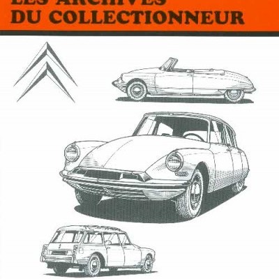 Capa de revista técnica com ilustrações de carros Citroën DS 19 e ID 19 e texto em francês.
