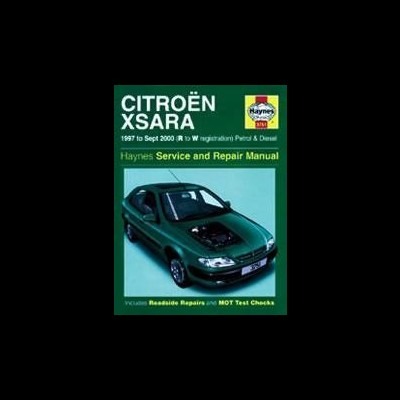 Capa de manual Haynes para Citroën Xsara com carro verde