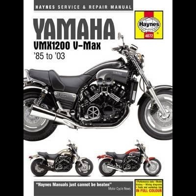 Capa do manual Haynes para Yamaha VMX1200 V-Max, 1985-2003, com imagem da moto preta