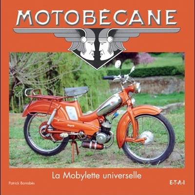 Capa laranja com imagem de mota clássica laranja e texto MOTOBECANE.