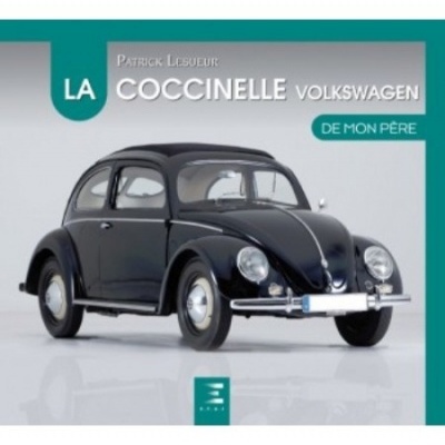 Capa de livro com imagem de carro Volkswagen preto clássico e texto em francês