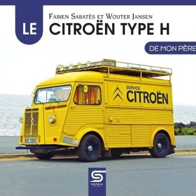 Capa do livro com uma carrinha amarela Citroën Type H junto ao mar