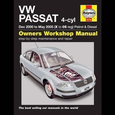 Capa do manual VW Passat 4-cil de 2000 a 2005 com logo Haynes