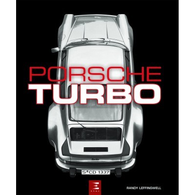Carro Porsche Turbo visto de cima com texto sobreposto e fundo preto
