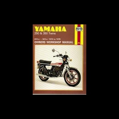 Manual de oficina YAMAHA 250 & 350 Twins com foto de mota clássica