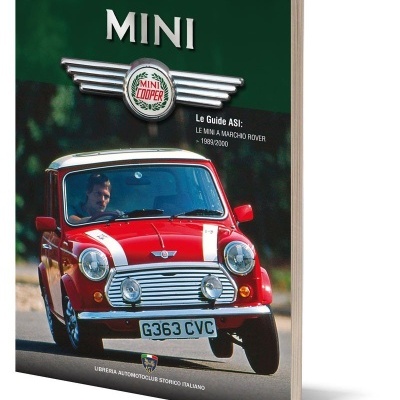 Capa de livro com um carro Mini Cooper vermelho e texto