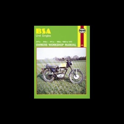 Capa de manual de oficina Haynes com motocicleta clássica preta e prata