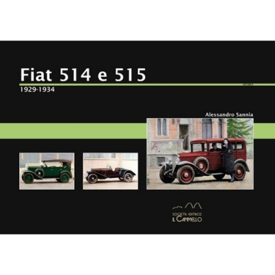 Capa de livro sobre Fiat 514 e 515 com imagens de carros clássicos.