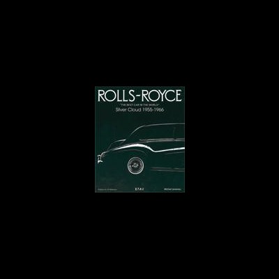 Capa de livro preta com desenho branco de carro Rolls-Royce e texto