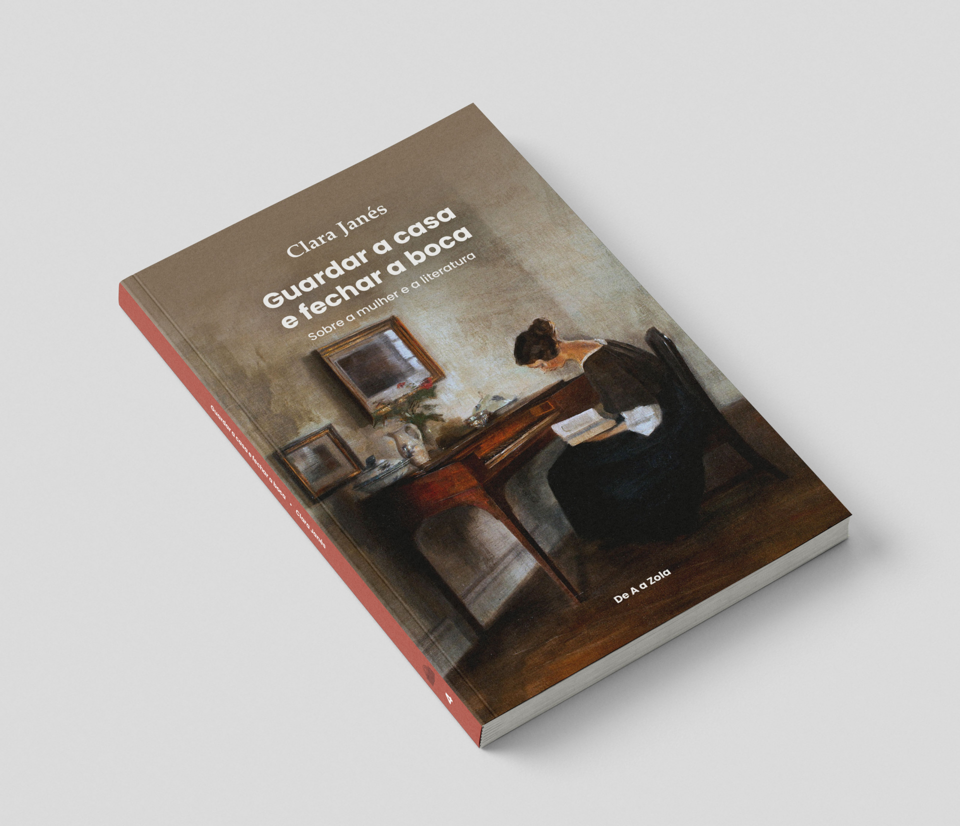 Guardar a casa e fechar a boca, de Clara Janés Livro Guardar a casa e fechar a boca de Clara Janés com capa ilustrada por pintura de mulher a ler.