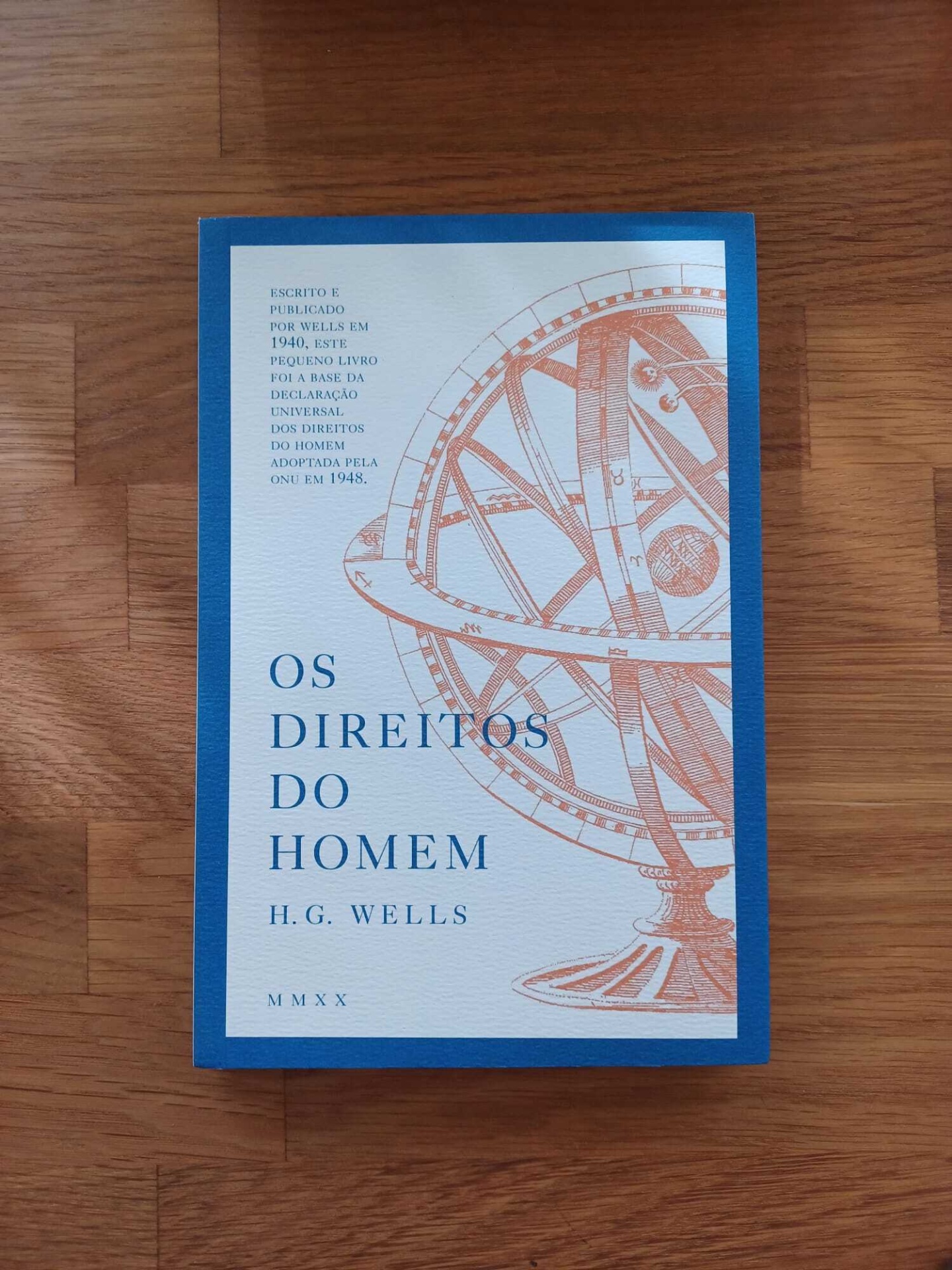 Os Direitos Do Homem, de H. G. Wells Capa do livro Os Direitos do Homem de H.G. Wells com ilustração de globo antigo