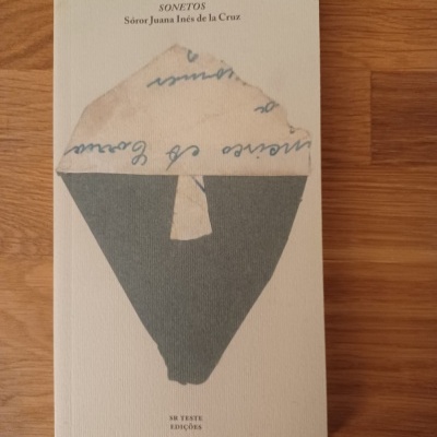 Capa de livro branco com padrão triangular e texto na parte superior e inferior