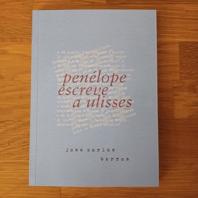 Capa de livro azul claro com título e autor em texto