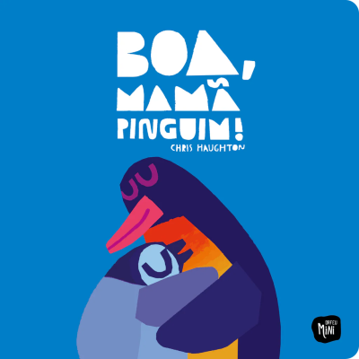 Capa de livro infantil com ilustração de dois pinguins a abraçar