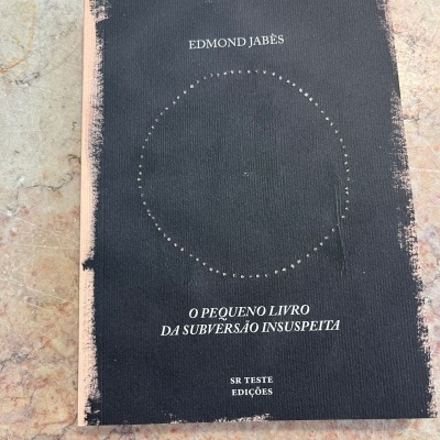 Capa preta de livro com detalhes cor de rosa e texto branco