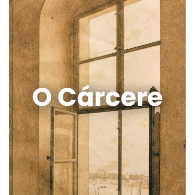 Capa de livro com janela aberta e barcos ao longe