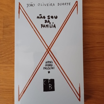 Capa de livro com texto e cruz vermelha sobre fundo branco