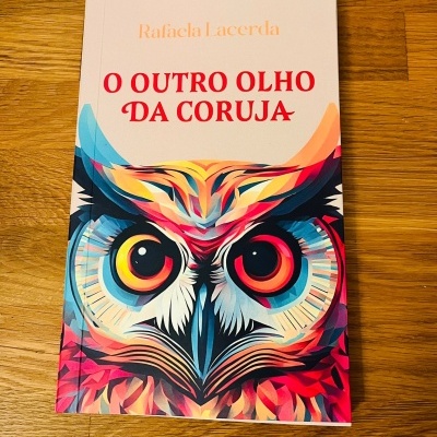 Capa de livro com ilustração colorida de uma coruja e título O OUTRO OLHO DA CORUJA